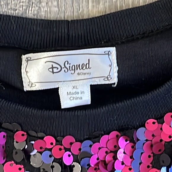 D. Signed Disney Girl’s Short Sleeve Multicolor Sequin Dress Size XL - Picture 7 of 11